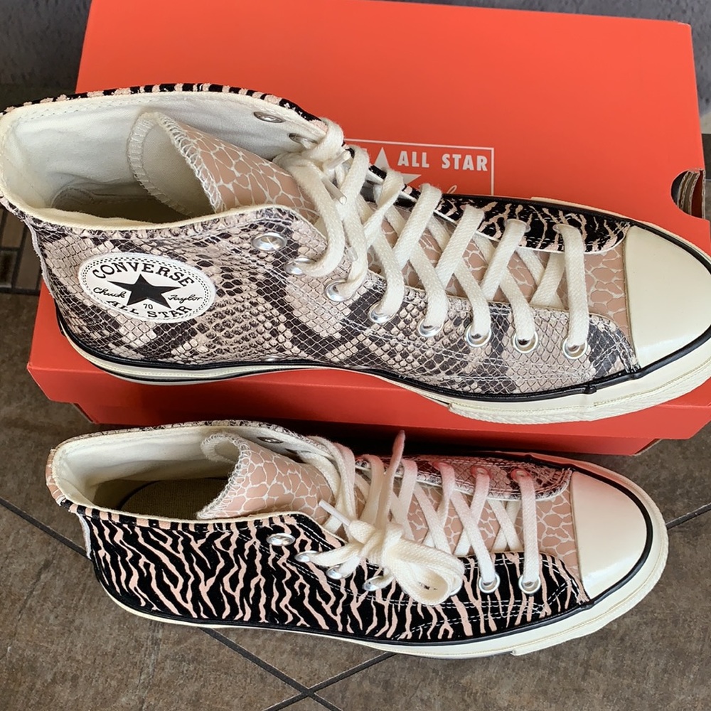 CONVERSE CHUCK 70 HI BLACK/EGRET/CHAMPAGNE TAN MEN - Picture 6 of 16